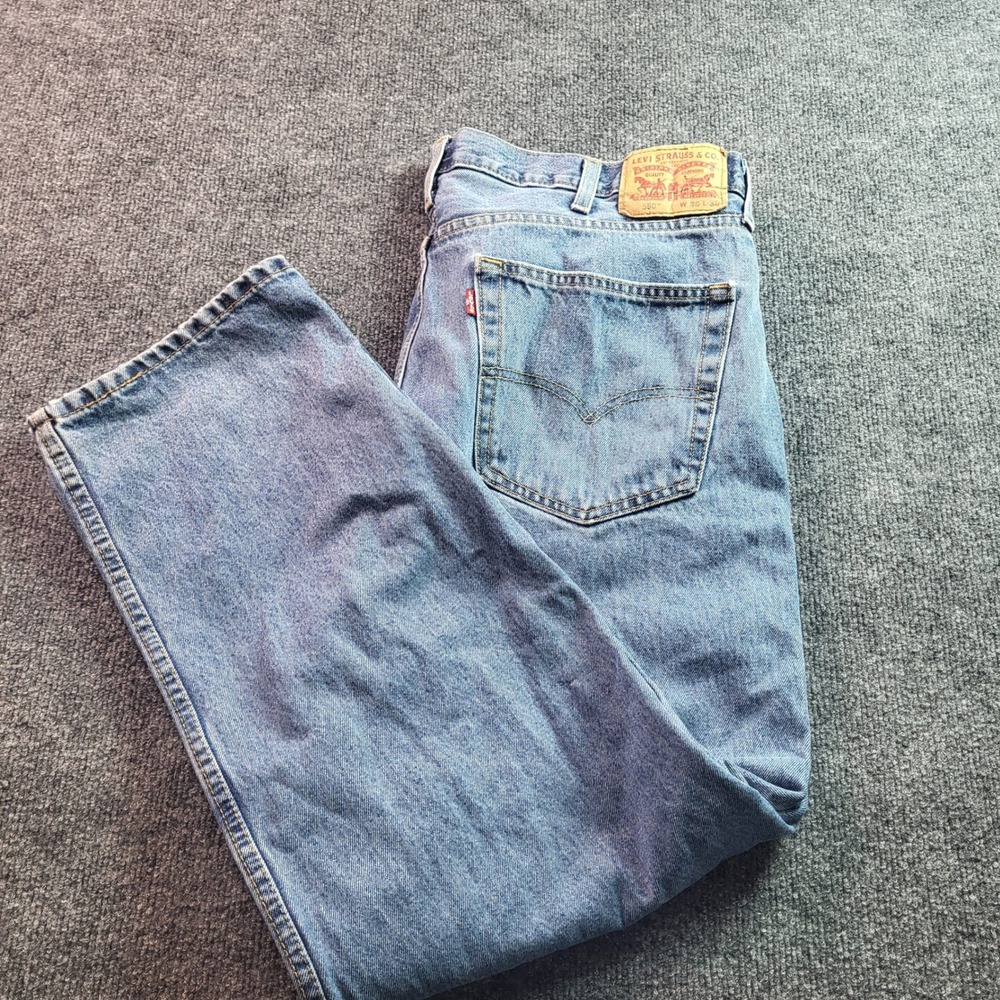 Levi Strauss 550 Relaxed Fit Jeans Mens‎ 38x30 Blue Denim Distressed